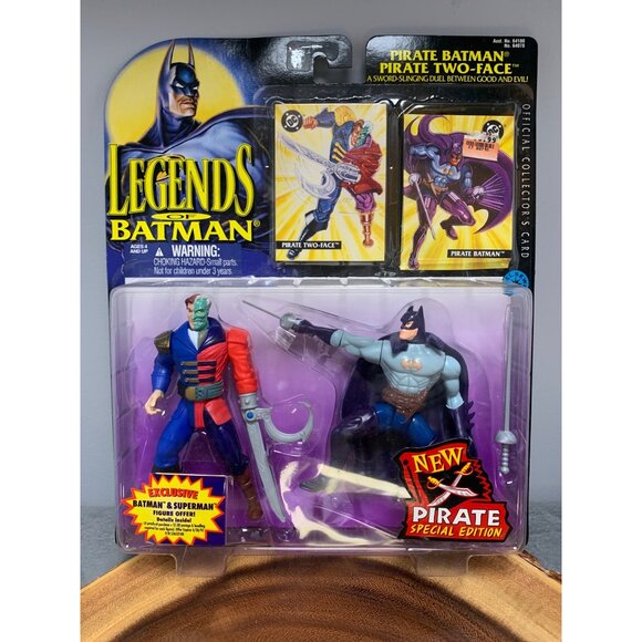 Vintage Kenner Legends of Batman Pirate Two Face Figures New - Picture 1 of 5